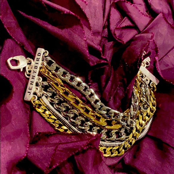 Jenny Bird Bracelet Austin Cuff Gold Silver - Picture 3 of 4